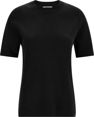 Entire studios Gemerceriseerd T-shirt met ronde hals - Dames - T-shirts - Zwart - M - Katoen - Tops