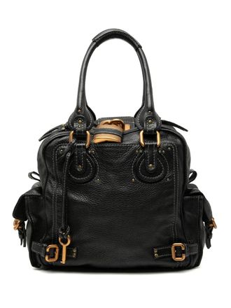 Chlo&eacute; 2000-2025 Large Grained Leather Paddington handbag - Black