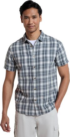 Mountain Warehouse Weekender Short Sleeved Mens Shirt - 100% Cotton Shirt, Lightweight Casual Shirt, Breathable, Comfortable Top - for Walking, Camping & Travel Light Gr