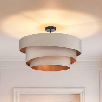 Lindby Lindby - L&aacute;mpara De Techo jusari En Blanco Textura, Tela, Tejido, Seda