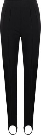 MUGLER Black Stirrup Hem Slim-Fit Trousers