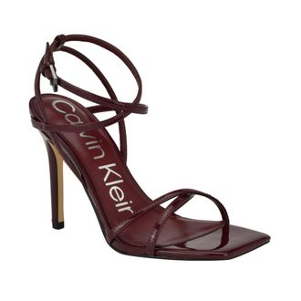 Calvin Klein womens Tegin, Dark Red Patent 600, 4 UK
