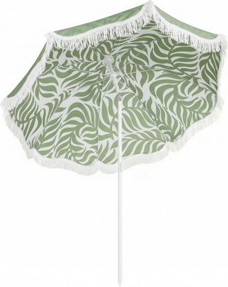 OUTSUNNY Sombrilla de playa 178x178x206 cm verde