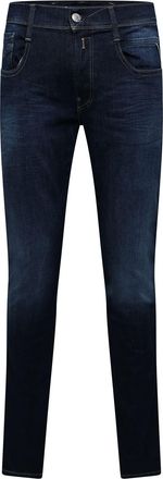 Replay Mens Anbass Slim-Fit Jeans in Blue Cotton - Size 33W/34L