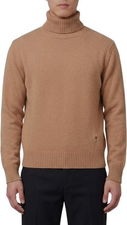 Ami Beige Turtle Neck Sweater
