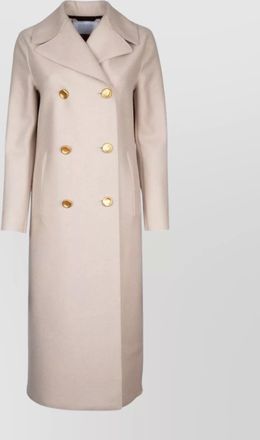 Harris Wharf London women double-breasted military coat with back vent