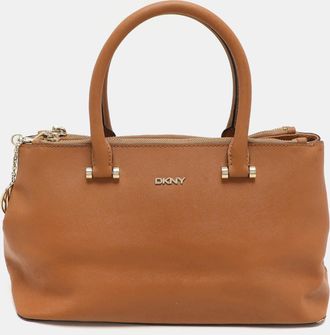 DKNY Dkny Bryant Park Beige Leather Satchel