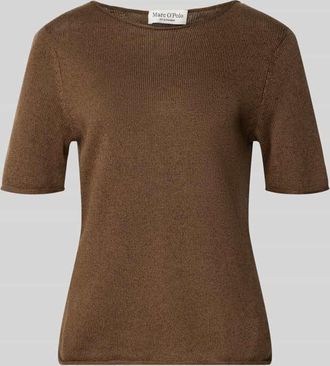 Marc O'Polo Regular Fit Pullover aus Baumwoll-Leinen-Mix in Mittelbraun, Gr&ouml;&szlig;e XXL