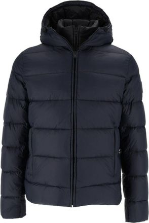 Fay Blue Quilted Hooded Padded Jacket