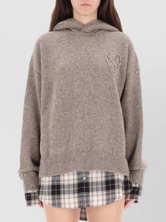 Acne Studios alpaca hooded knit sweater pullover