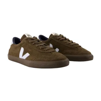 Veja Womens Volley Sneakers - Veja Leather Brown Calfskin Shoes