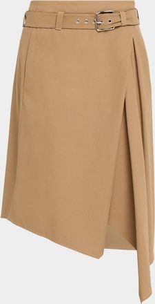 Loewe Asymmetric Draped Wrap Midi Skirt With Belt