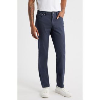 Brax Chuck Modern Fit Chambray Pants in Navy at Nordstrom, Size 40 X 34