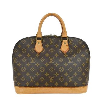 Louis Vuitton Alma Handbag Monogram Canvas Brown Canvas Handbag (Pre-Owned)