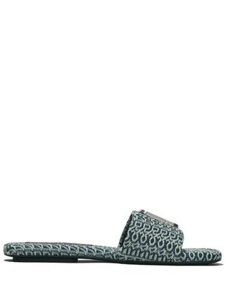 フラットシューズ The Lug Sole Sandals - Marc Jacobs - Cotton - Blue Marc Jacobs Flat sandals for Women | Online Sale up to 40
