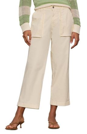 Sanctuary Ranger Relaxed Straight Leg Stretch Cotton Crop Pants in Collagen White at Nordstrom, Size 28