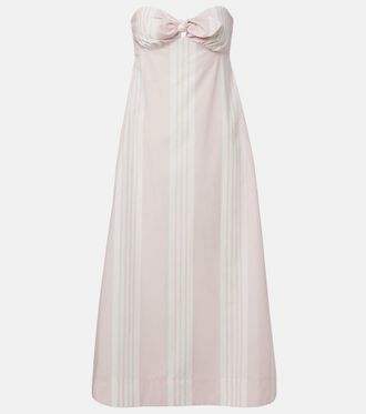Poss&eacute; Rosie striped cotton midi dress