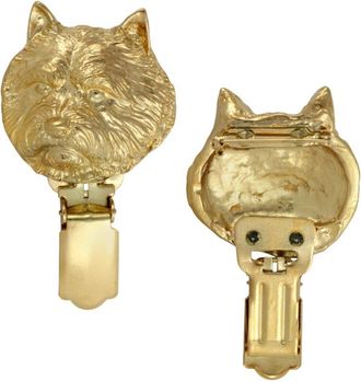 OEM Norwich Terrier - Broche Con Clip, Portan&uacute;mero De Salida Ba&ntilde;ado En Oro, Elegante Insignia Para Exposici&oacute;n Canina De Art-dog