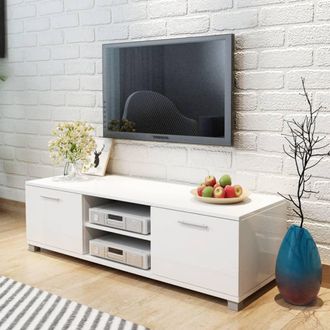 vidaXL Mueble Para Tv Blanco Brillante 120x40,5x35 Cm Vidaxl