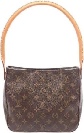 Louis Vuitton Pre-owned Looping MM Monogram Schoudertas - Dames - Vintage Schoudertas - Bruin - ONE Size - Leer - Vintage