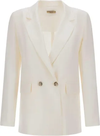 Herno Womens Blazer White Linen Jacket