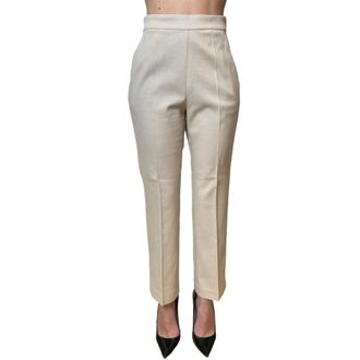 Max Mara Broeken, Dames, Wit, S, Mmlcaliffo Broek