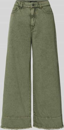 Marc Cain Wide Fit Jeans mit Lyocell-Anteil im 5-Pocket-Design in Oliv, Gr&ouml;&szlig;e 34