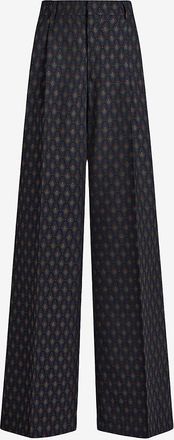 Etro Jacquard-Hose mit weitem Bein Art Nouveau