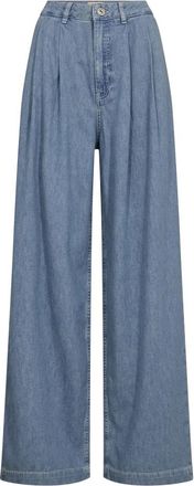Mos Mosh Wide Jeans - Dames - Loose Fit Jeans - Blauw - W25 - Denim - Jeans