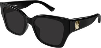 Balenciaga Bb 0474S Zonnebril - unisex - Zonnebrillen - Zwart - 55 MM - Accessoires