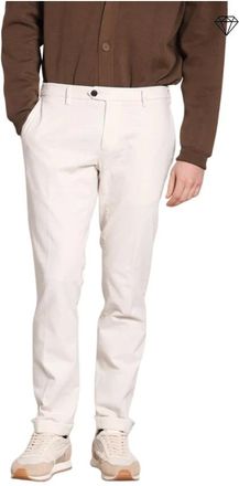 Mason's Broeken, Heren, Wit, XL, Katoen, Sartoriale Chino Broek in Katoen/Wol Mix