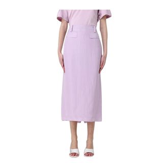 Fabiana Filippi Kokerrok van Lyocell - Dames - Rokken - Paars - Maat: XS