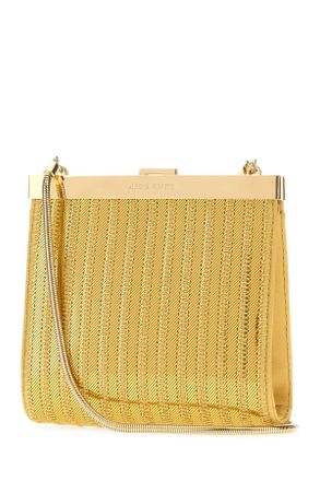 Alberta Ferretti Womens Gold Fabric Clutch Fantasiaorolucido