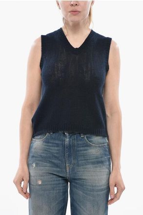 Prada Cashmere Vest With V-Neck size 38