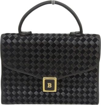 Bally Pre-owned Handbags, female, Black, Size: ONE SIZE Pre-owned Suede Handbag