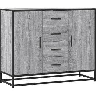 vidaXL Vidaxl - Aparador De Madera De Ingenier&iacute;a Gris Sonoma 92x35x76 Cm