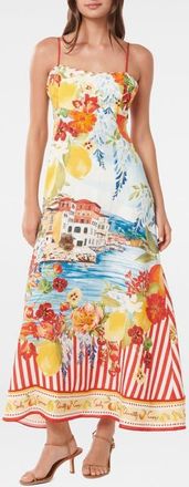 Ever New Sicilia Printed Midi Dress in Tropea Postcard at Nordstrom, Size 10