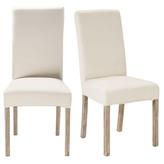 Maisons du monde 2 sillas para funda de pino blanqueado