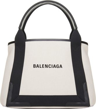 Balenciaga Womens Navy Cabas Small Shopping Bag