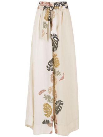 Amir Slama Pantaloni svasati con stampa - Toni neutri