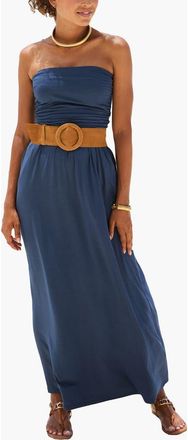 Lascana Womens Bandeau Maxi Dress in Navy at Nordstrom, Size 10