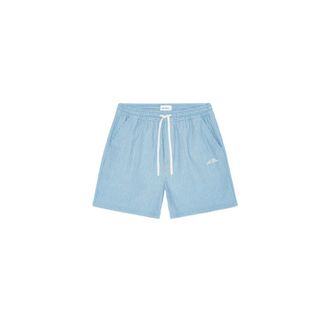 Les Deux Beachwear, male, Blue, Size: S Stan Seersucker Swim Shorts