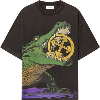 Off-white Croco Skate T-shirt - Zwart