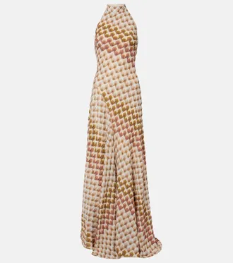 Missoni Halterneck lame gown