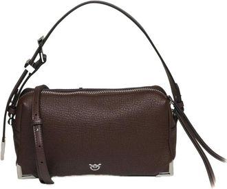 Pinko Pinko - Bauletto Trittico Sheep Big - Dames - Tassen - Bruin - Maat: ONE Size Zijde