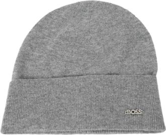 HUGO BOSS Lari Muts - Dames - Hoeden - Grijs - ONE Size - Wol - Accessoires