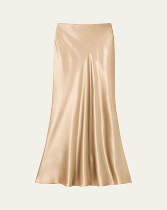 Lafayette 148 New York Bias-Cut Fluid Viscose Maxi Skirt