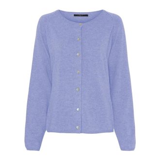 BTF-CPH Btfcph - Fijngebreide kasjmieren vest - Dames - Truien - Blauw - Maat: M Kasjmier