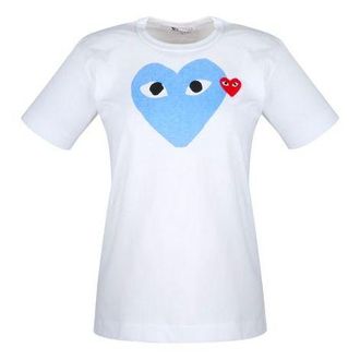Comme Des Gar&ccedil;ons (WMNS) COMME des GARCONS FW25 PLAY Colored Heart T-Shirt White AZ-T105-051-2