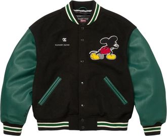 SUPREME x Number (N)ine Mickey Varsity Jacket Black FW25J50-BLACK